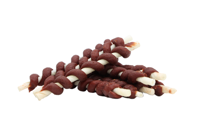 Uniq Pets Dog Snacks Rawhide Beef Wraps Rawhide Sticks – дъвчащи лакомства за кучета с говеждо и говежда кожа, 500 г