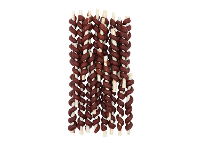 Uniq Pets Dog Snacks Rawhide Beef Wraps Rawhide Sticks – дъвчащи лакомства за кучета с говеждо и говежда кожа, 500 г