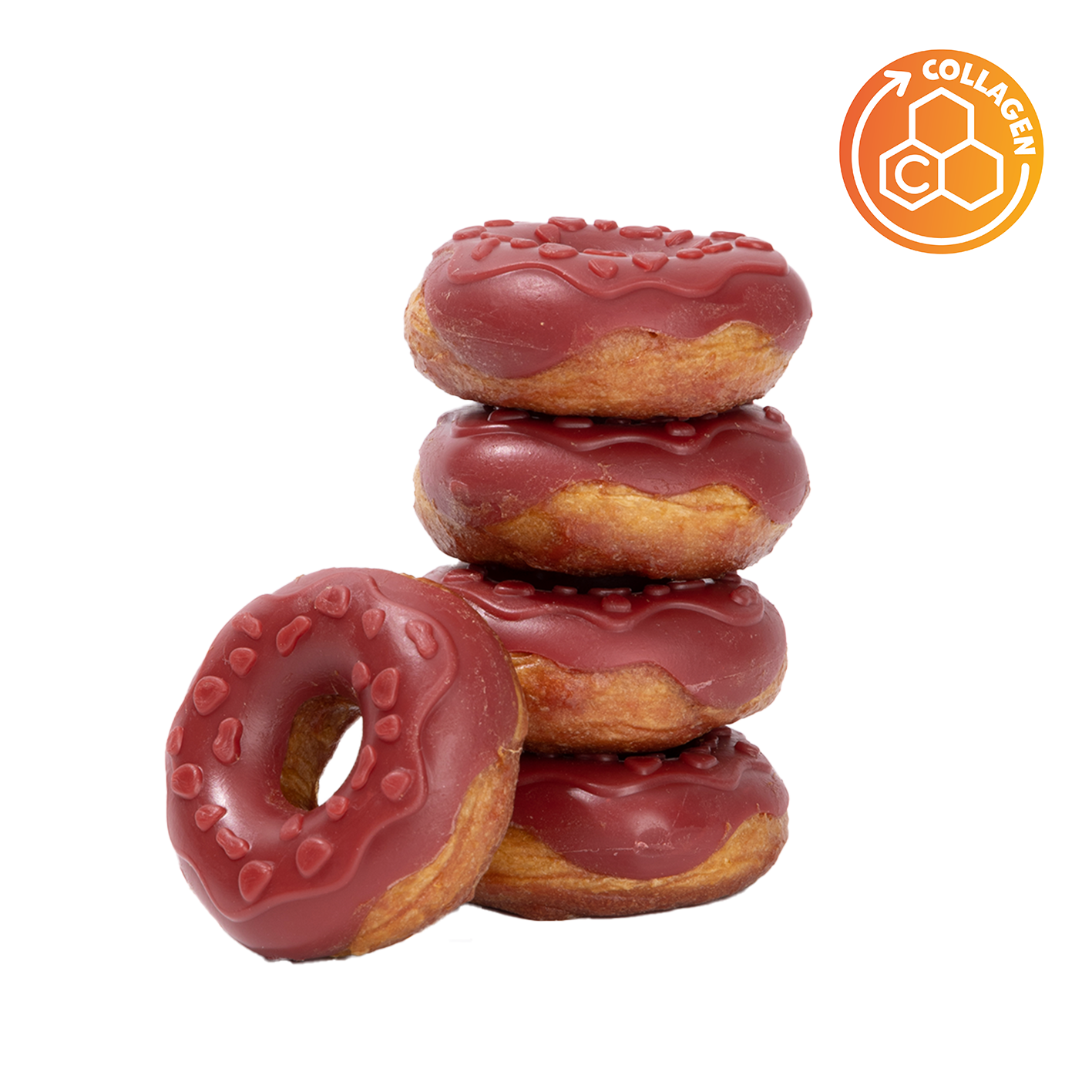 Uniq Pets Collagen Donut Duck & Strawberry – колагенови лакомства за кучета с патешко и ягода, 1 бр