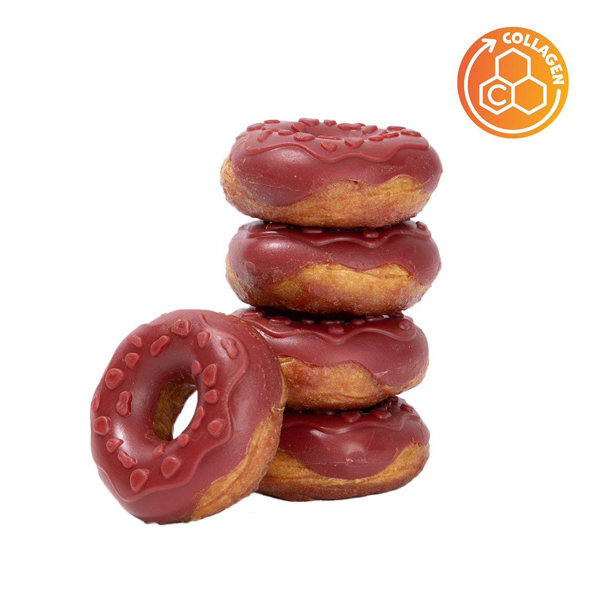 Uniq Pets Collagen Donut Duck & Strawberry – колагенови лакомства за кучета с патешко и ягода, 1 бр