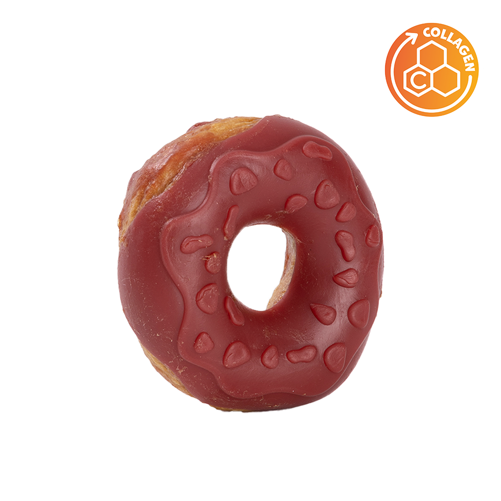Uniq Pets Collagen Donut Dog Treats with Duck and Strawberry, 1 pc