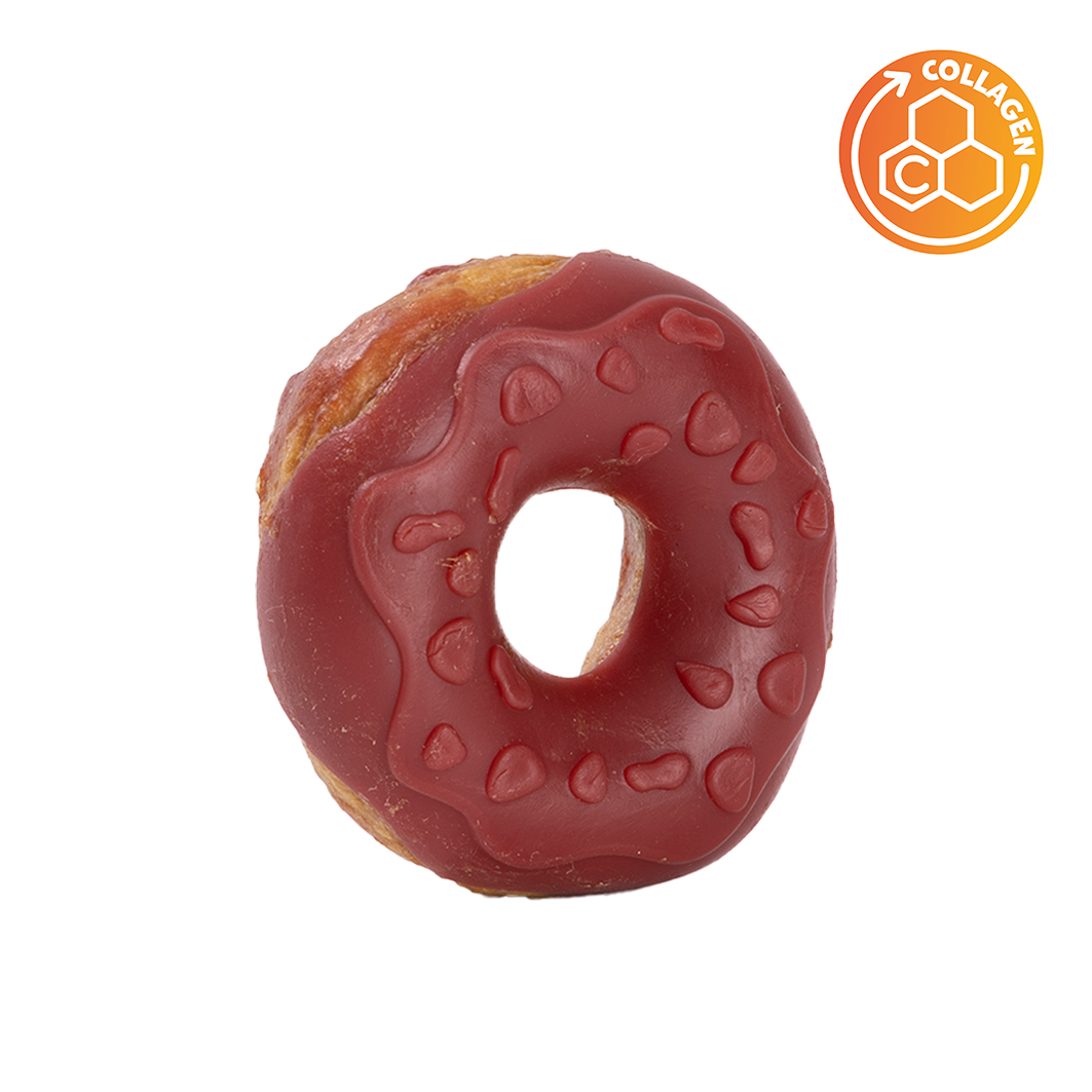 Uniq Pets Collagen Donut Duck & Strawberry – колагенови лакомства за кучета с патешко и ягода, 1 бр