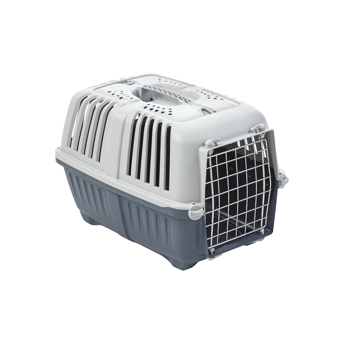 MPS Pratiko 1 Metal – пластмасова транспортна чанта за кучета и котки до 10 кг, 48 × 31,5 × 33 см