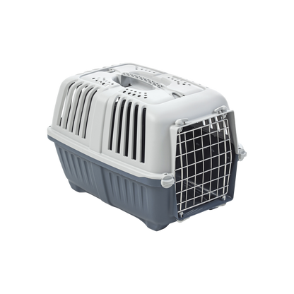 MPS Pratiko 1 Metal – пластмасова транспортна чанта за кучета и котки до 10 кг, 48 × 31,5 × 33 см