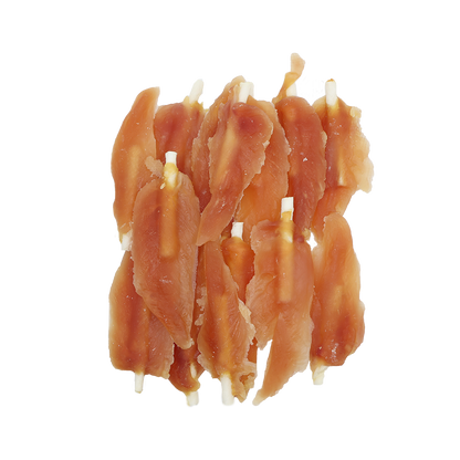 Uniq Pets Rawhide Soft Chicken Breast on Rawhide Sticks – дъвчащи лакомства за кучета с пилешко, 500 г