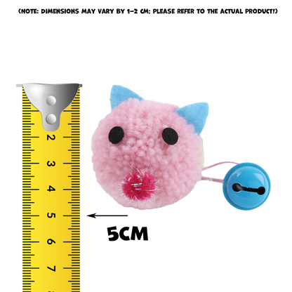 Uniq Pets Mousehunt Plush Mouse Ball – плюшена играчка мишка за котка със звънче, 5 см