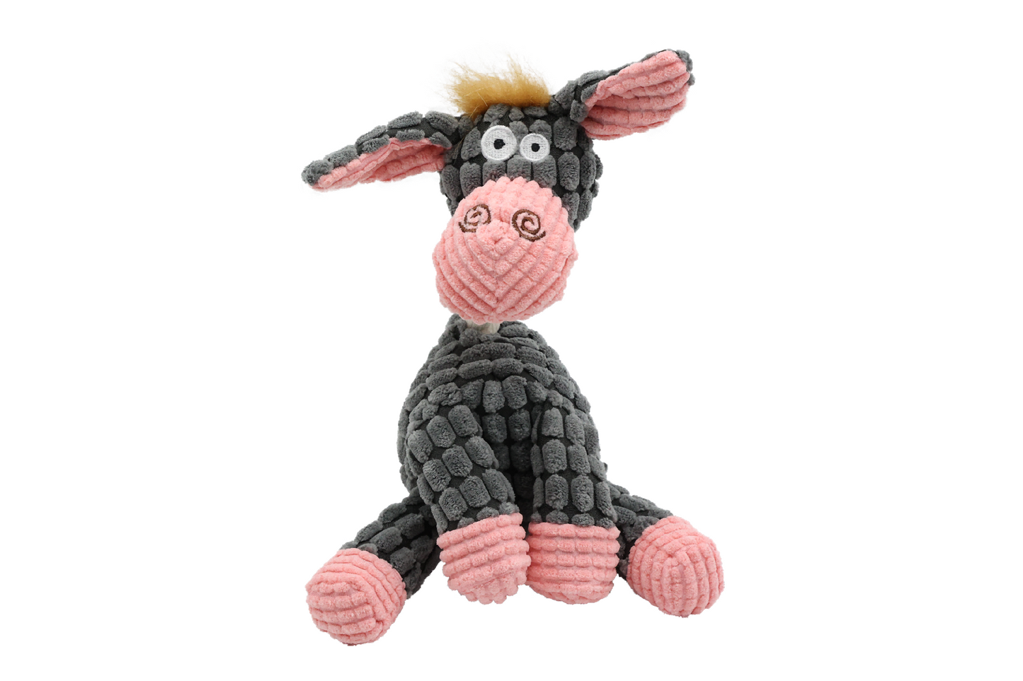 Uniq Pets Squeakies Sitting Donkey – плюшена играчка магаренце за куче с пищялка, 24 см
