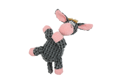 Uniq Pets Squeakies Sitting Donkey – плюшена играчка магаренце за куче с пищялка, 24 см