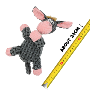 Uniq Pets Squeakies Sitting Donkey – плюшена играчка магаренце за куче с пищялка, 24 см