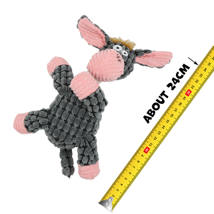 Uniq Pets Squeakies Sitting Donkey – плюшена играчка магаренце за куче с пищялка, 24 см