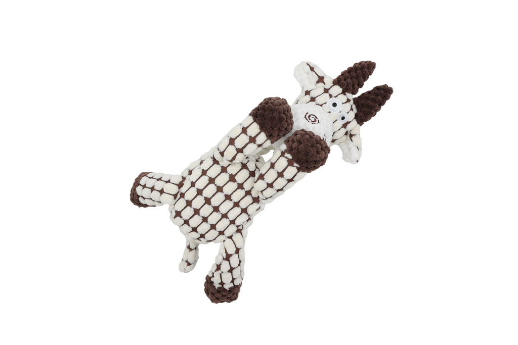 Uniq Pets Squeakies Sitting Calf Plush Dog Toy, 24 cm