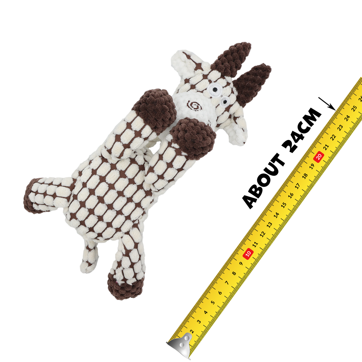 Uniq Pets Squeakies Sitting Calf – плюшена играчка теленце за куче с пищялка, 24 см
