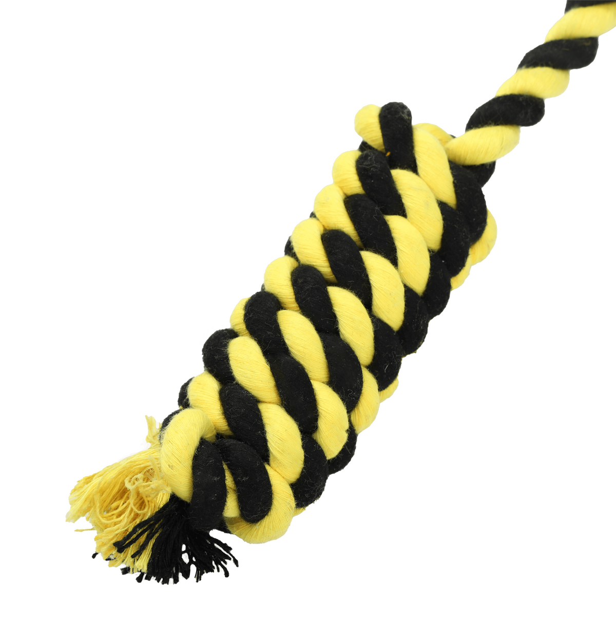 Uniq Pets Ropy – жълта дентална топка за куче с въже и аромат на мента, 40 см