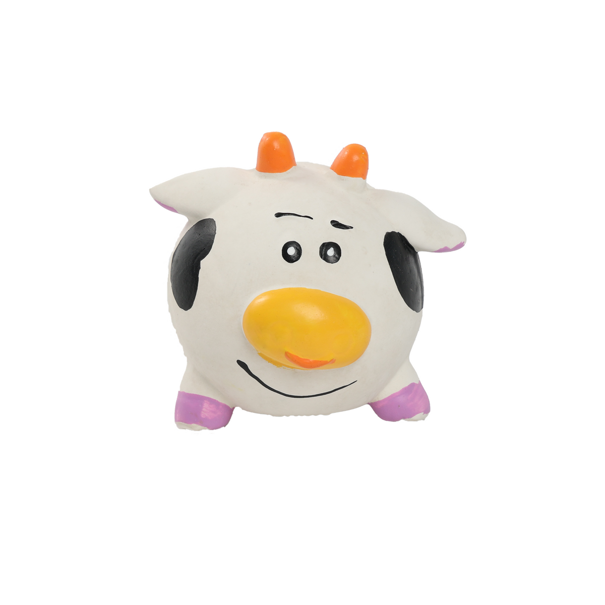 Uniq Pets Squeakies Cow Ball – латексова топка крава за куче с пищялка, 6 см