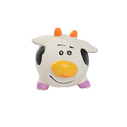 Uniq Pets Squeakies Cow Ball – латексова топка крава за куче с пищялка, 6 см