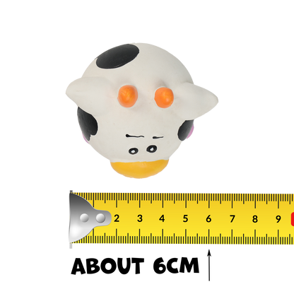 Uniq Pets Squeakies Cow Ball – латексова топка крава за куче с пищялка, 6 см