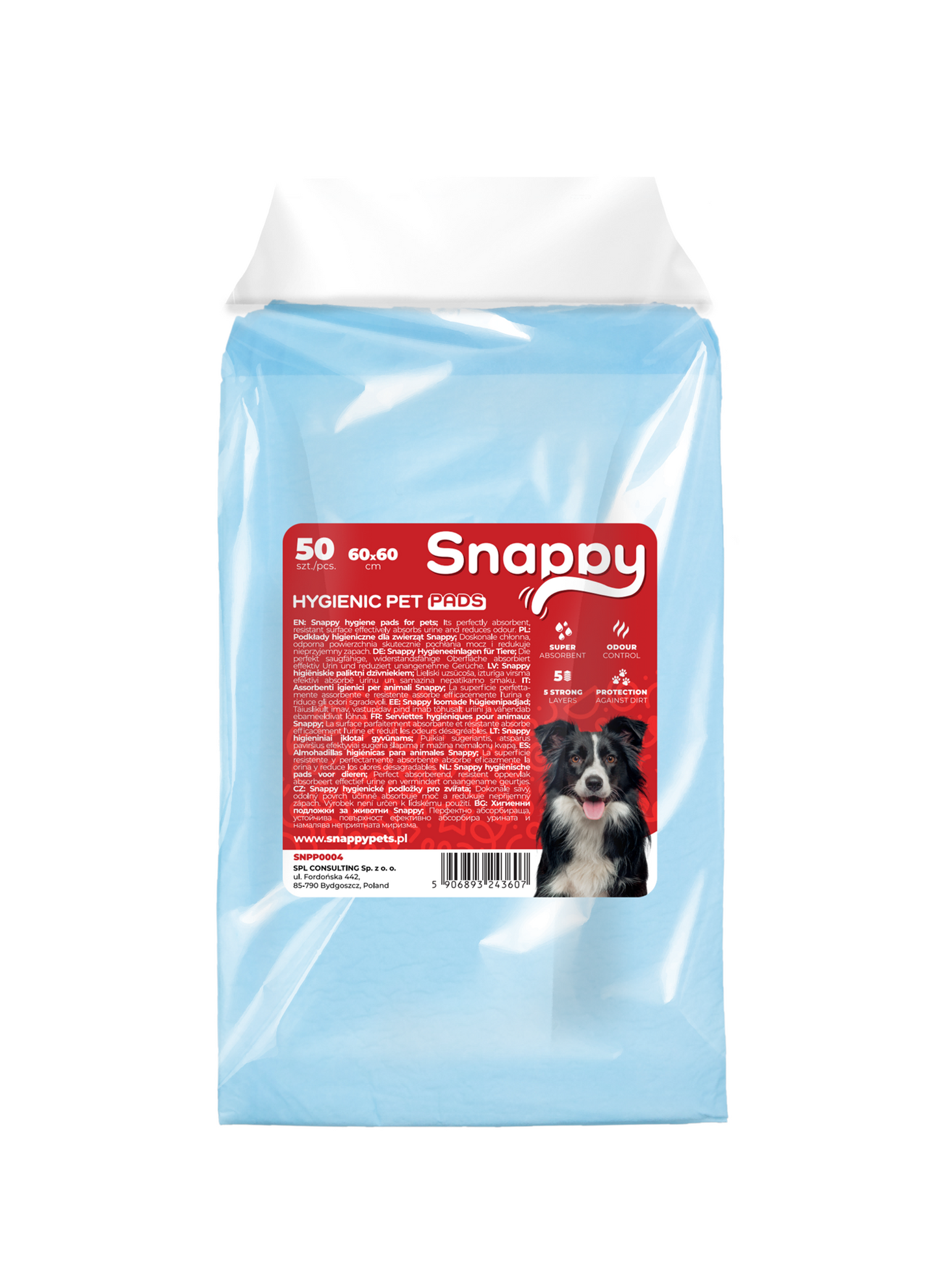 Uniq Pets Snappy Hygienic Pet Pads 60 x 60cm 50pcs - хигиенни пелени за домашни любимци