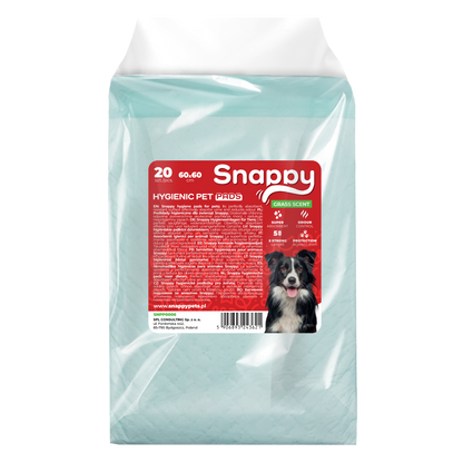 Snappy Hygienic Pet Pads Pawdry Grass Scent хигиенни подложки с аромат на трева, 60x60 см, 20 бр.