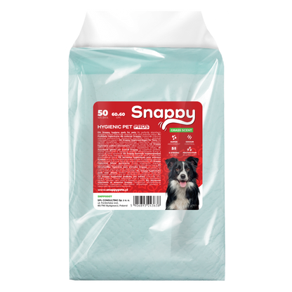 Snappy Hygienic Pet Pads Pawdry Grass Scent хигиенни подложки с аромат на трева, 60x60 см, 50 бр.