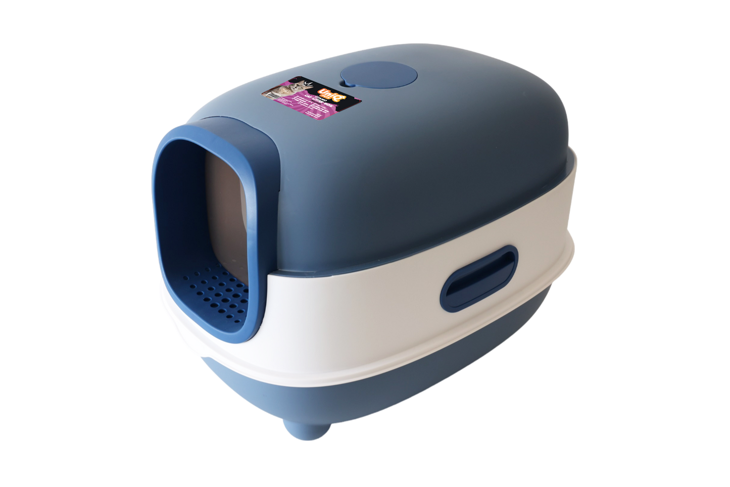 Uniq Pets KittyCabin Cosmo затворена котешка тоалетна с лопатка, 56 x 39 x 40 см