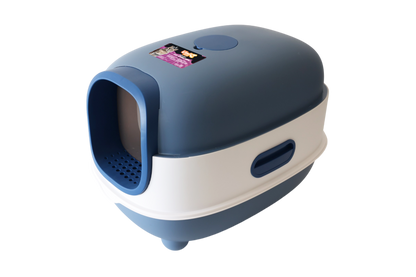 Uniq Pets KittyCabin Cosmo затворена котешка тоалетна с лопатка, 56 x 39 x 40 см