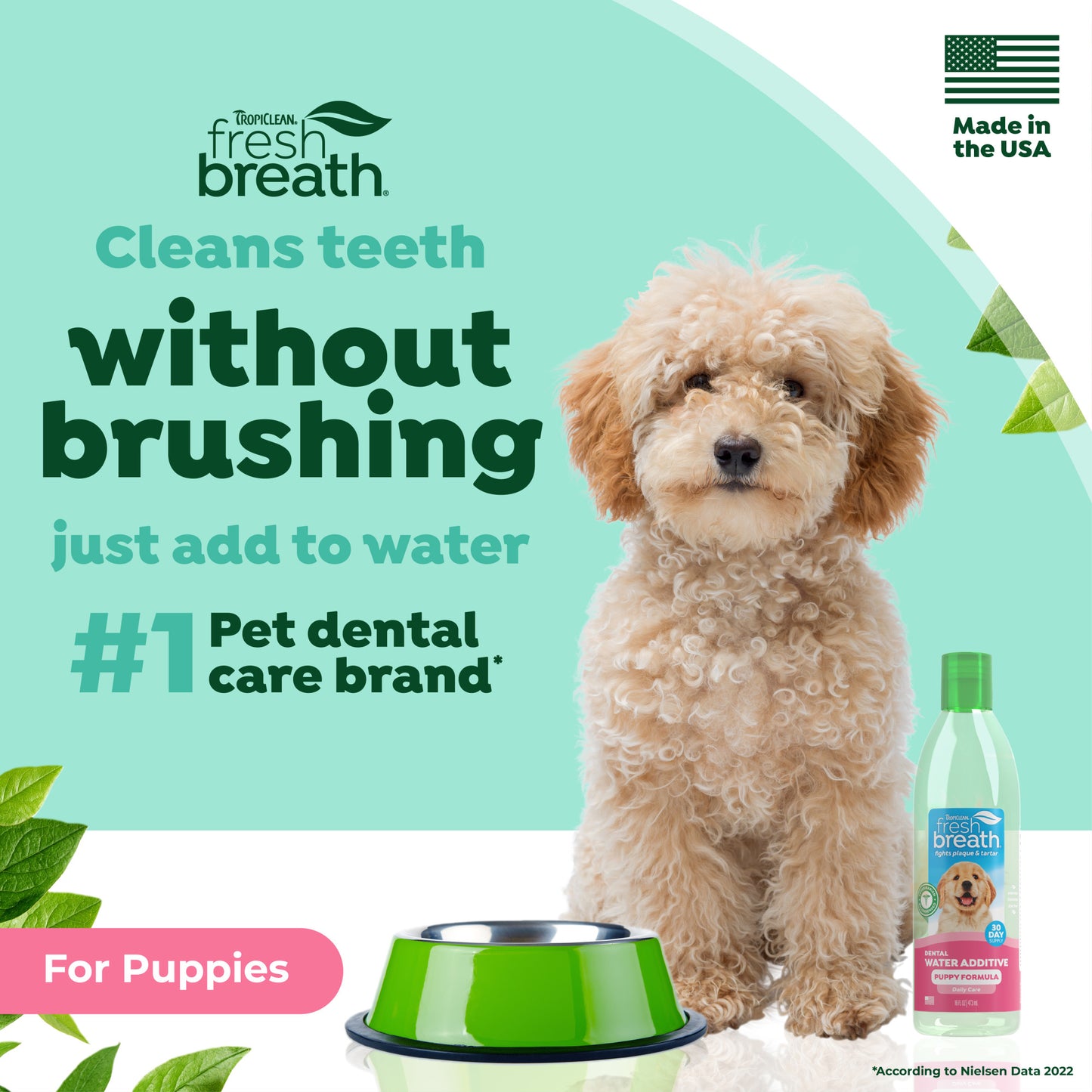 TropiClean Fresh Breath Дентална Добавка за Вода за Кученца
