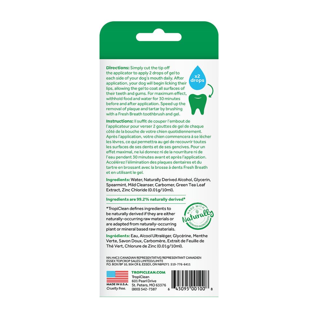 TropiClean Fresh Breath Anti-Plaque & Tartar Gel 59 ml