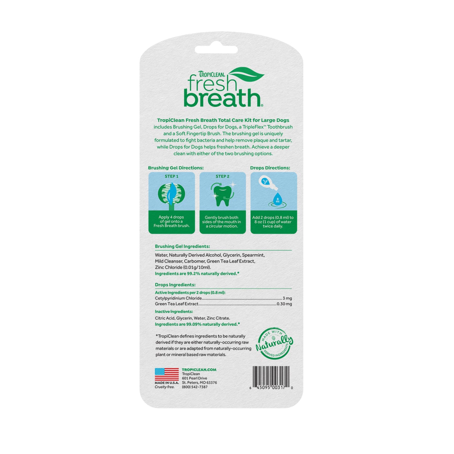 TropiClean Fresh Breath Комплект против Плака и Зъбен Камък (L)