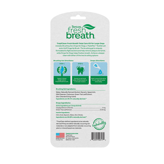 TropiClean Fresh Breath Комплект против Плака и Зъбен Камък (L)
