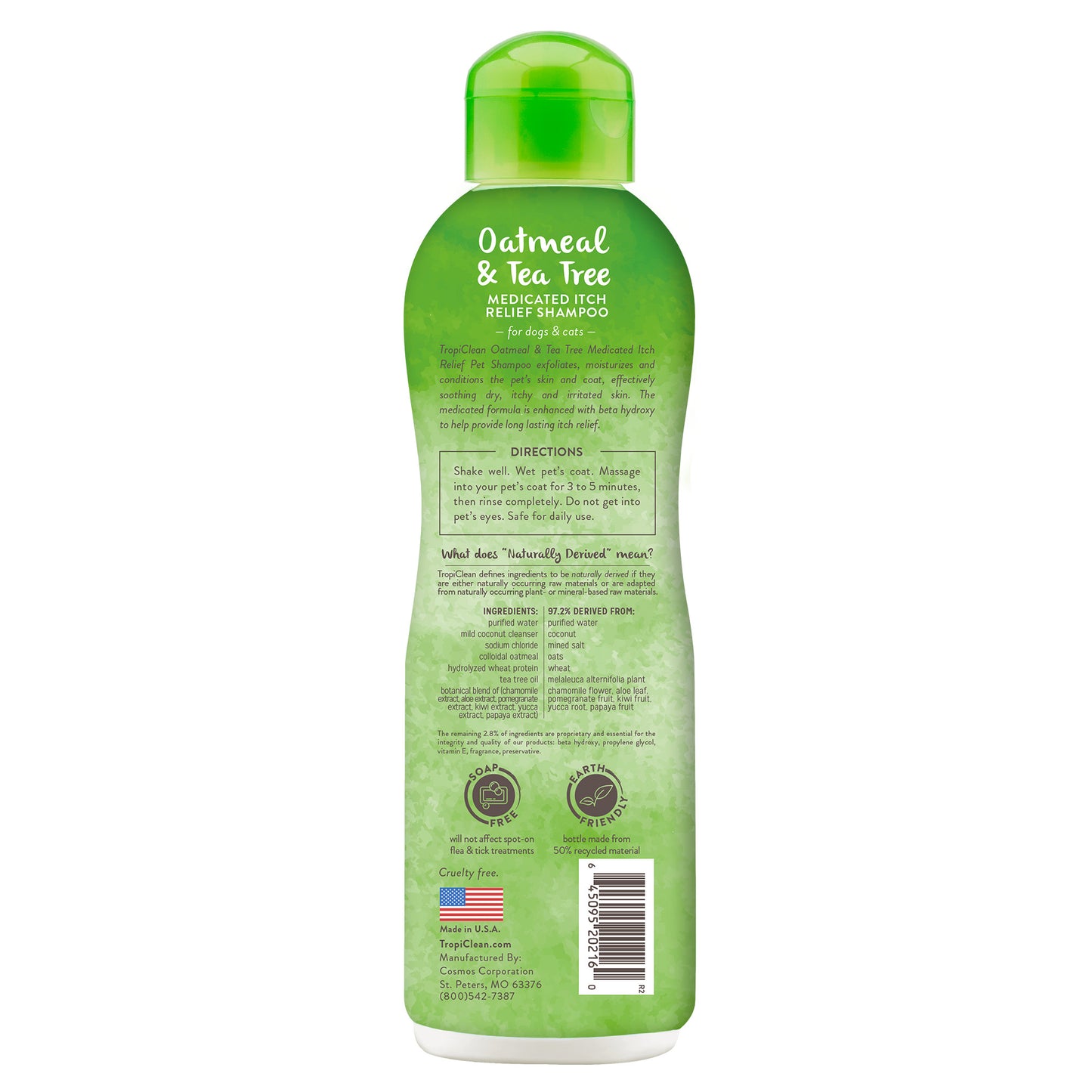 TropiClean Medicated Anti Itch Oatmeal and Tea Tree Шампоан 355ml