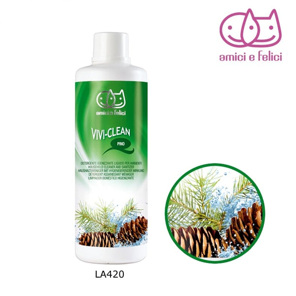 Amici e Felici Household Cleaner and Sanitizer - препарат за почистване и дезинфекциране 1Л - Груум БГ