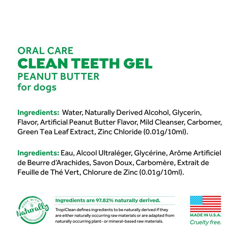TropiClean Fresh Breath Peanut Butter Anti-Plaque & Tartar Gel 59 ml