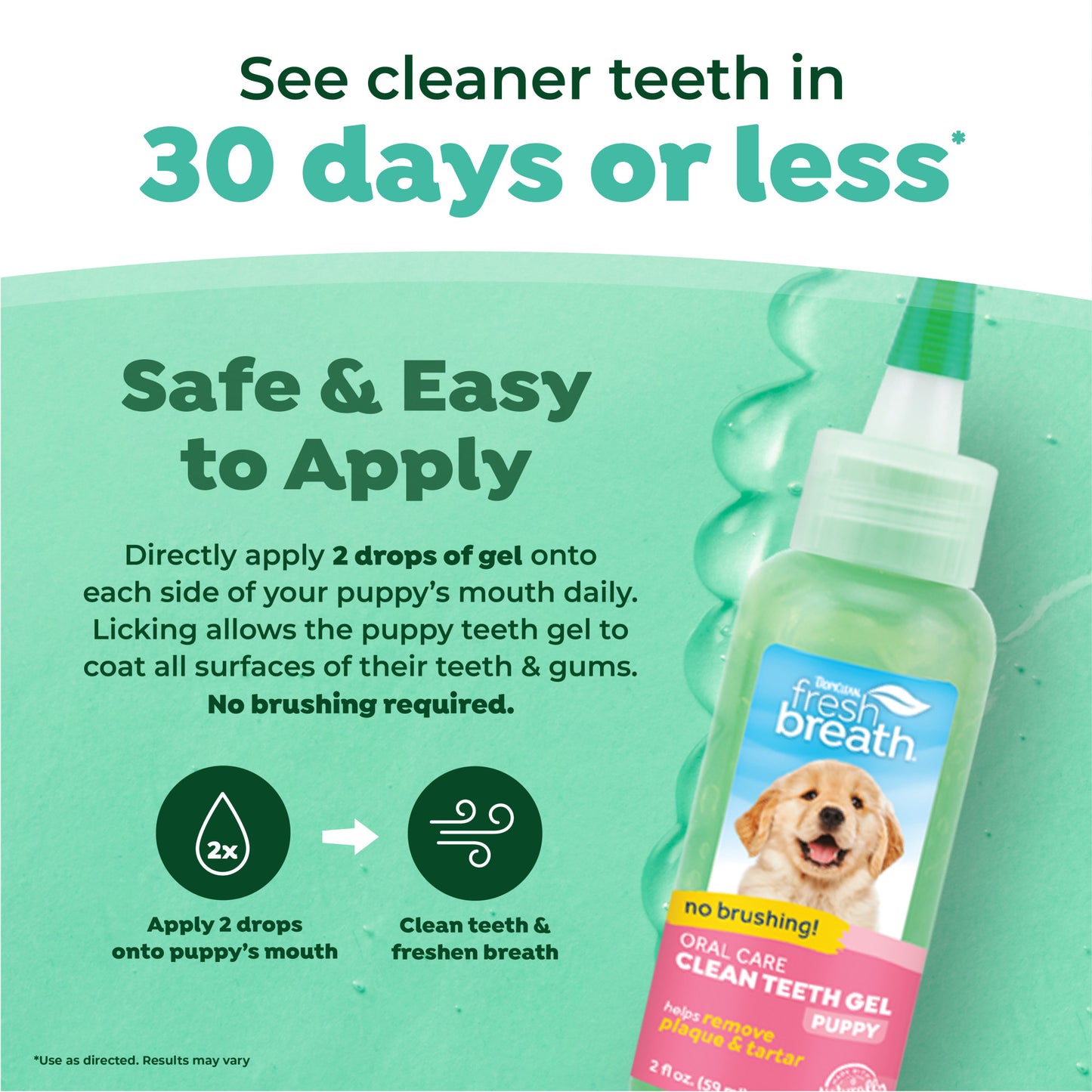 TropiClean Fresh Breath Дентален Гел за Малки Кученца, 59мл