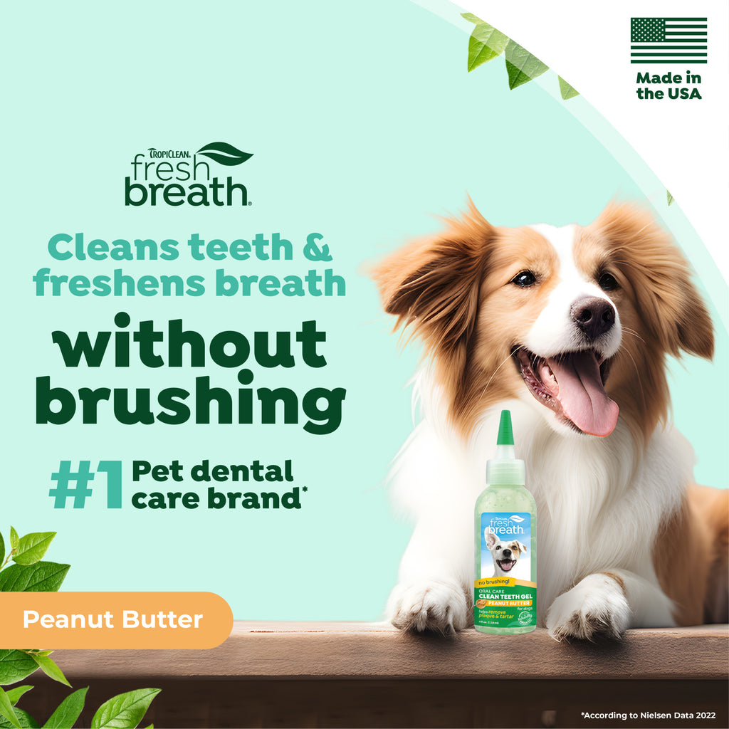 TropiClean Fresh Breath Peanut Butter Anti-Plaque & Tartar Gel 59 ml