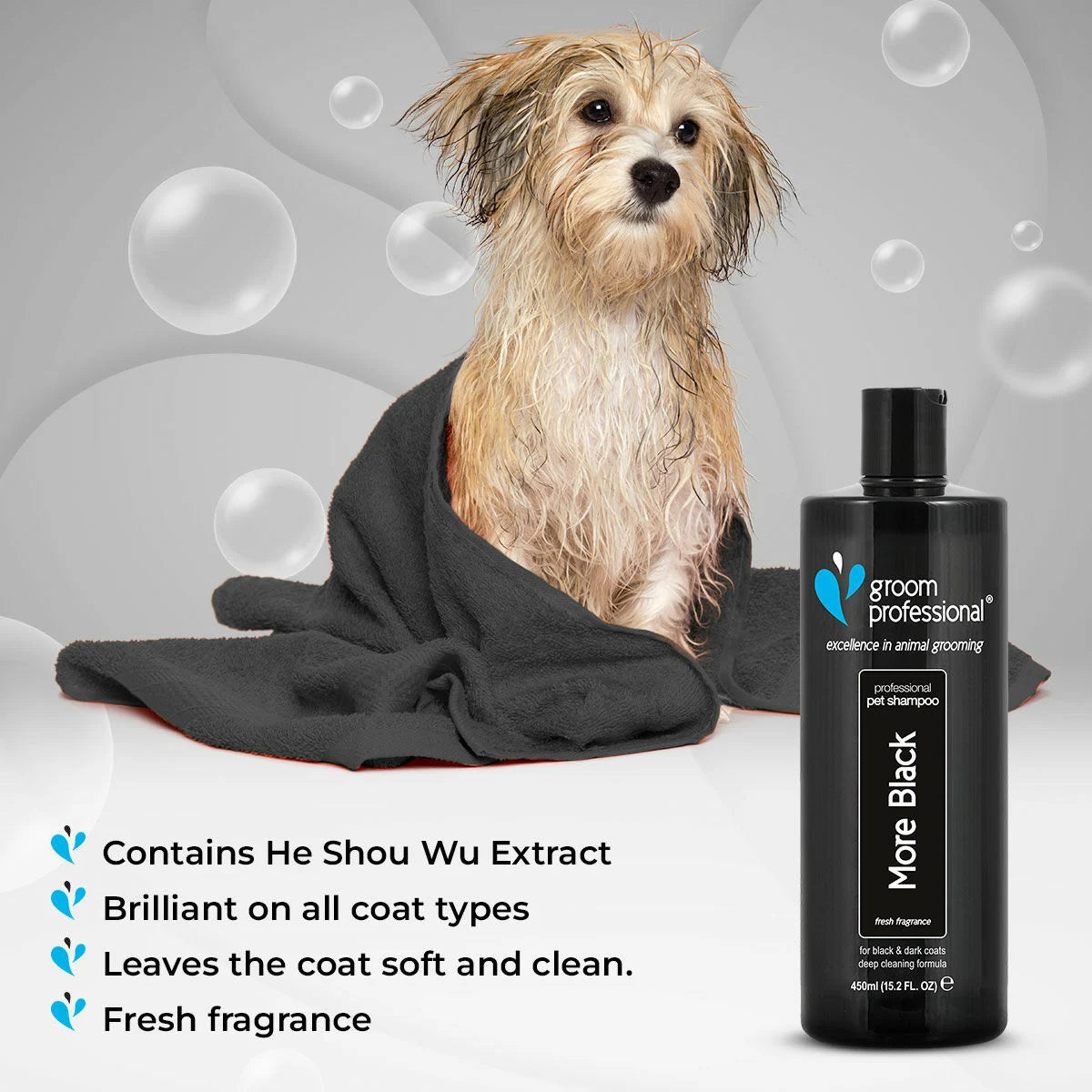 Groom Professional More Black Shampoo шампоан за черна козина концентрат 12:1