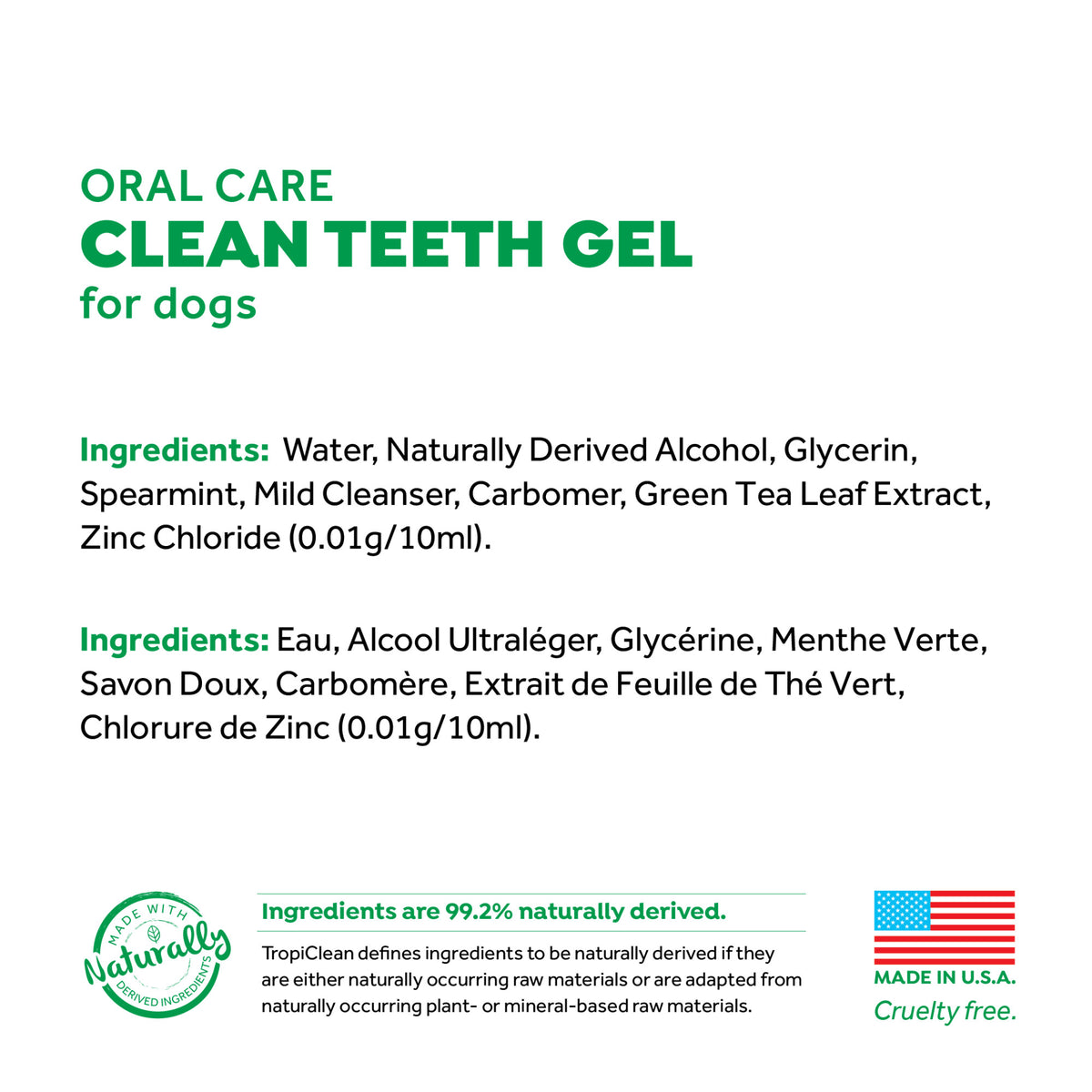 TropiClean Fresh Breath Anti-Plaque & Tartar Gel 59 ml