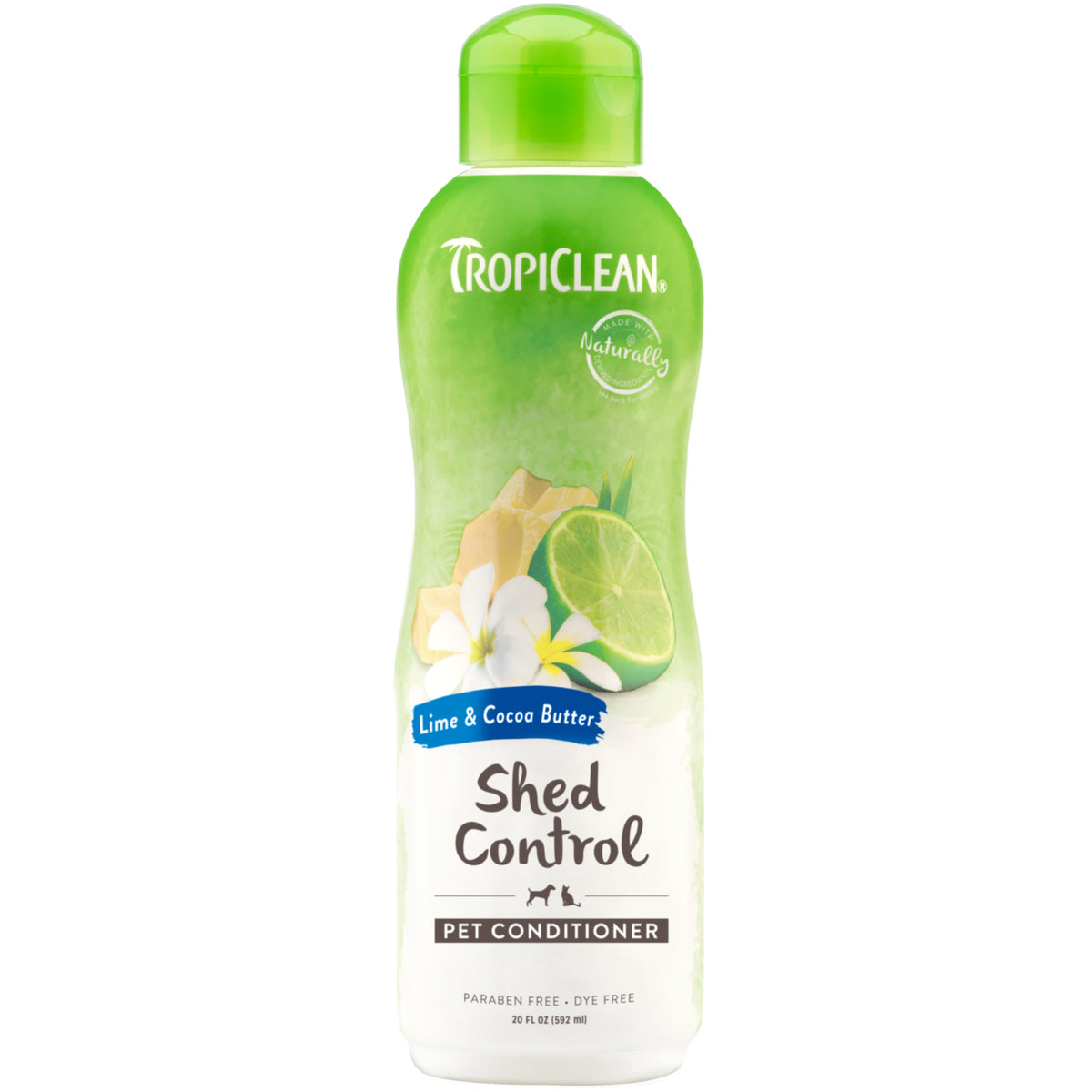 TropiClean Lime and Cocoa Butter Shed Control балсам за контрол на падащата козина при кучета и котки 355ml