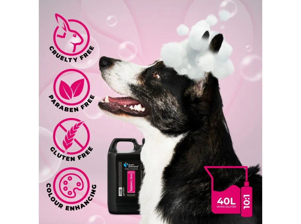 Groom Professional Raspberry Gloss Shampoo 4L шампоан концентрат 10:1