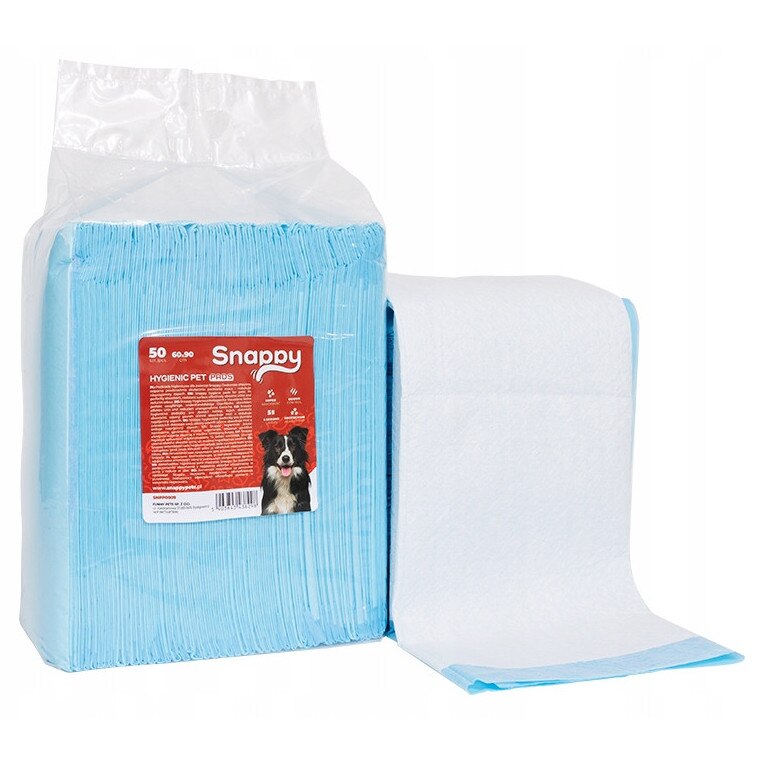 Snappy Pawdry сини хигиенни постелки за домашни любимци 60x90см 50бр