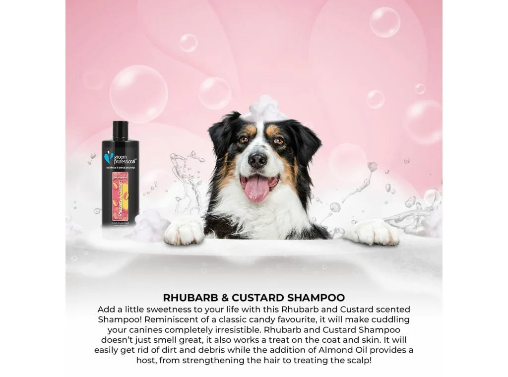 Groom Professional Rhubarb & Custard Shampoo 450ml шампоан с ревен и яйчен крем концентрат 12:1