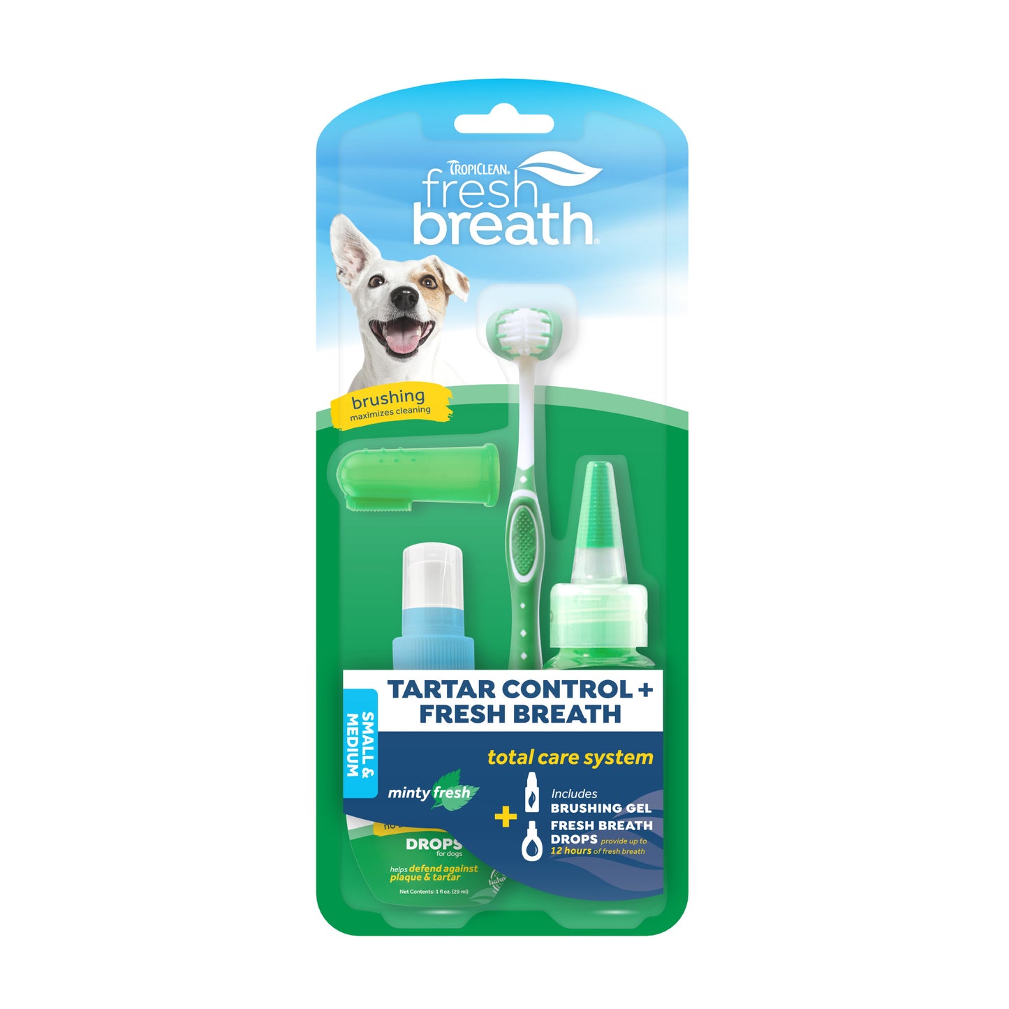 TropiClean Fresh Breath Комплект против Плака и Зъбен Камък (S/M)