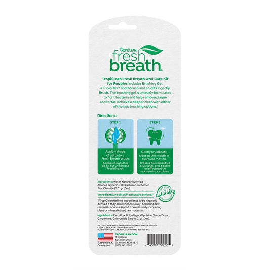 TropiClean Fresh Breath Стартов Дентален Комплект за Кученца