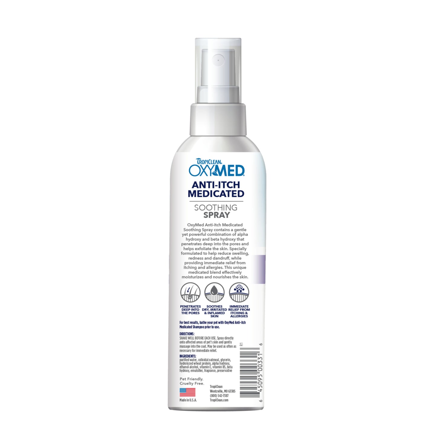 TropiClean Oxymed Спрей "Anti-Itch"