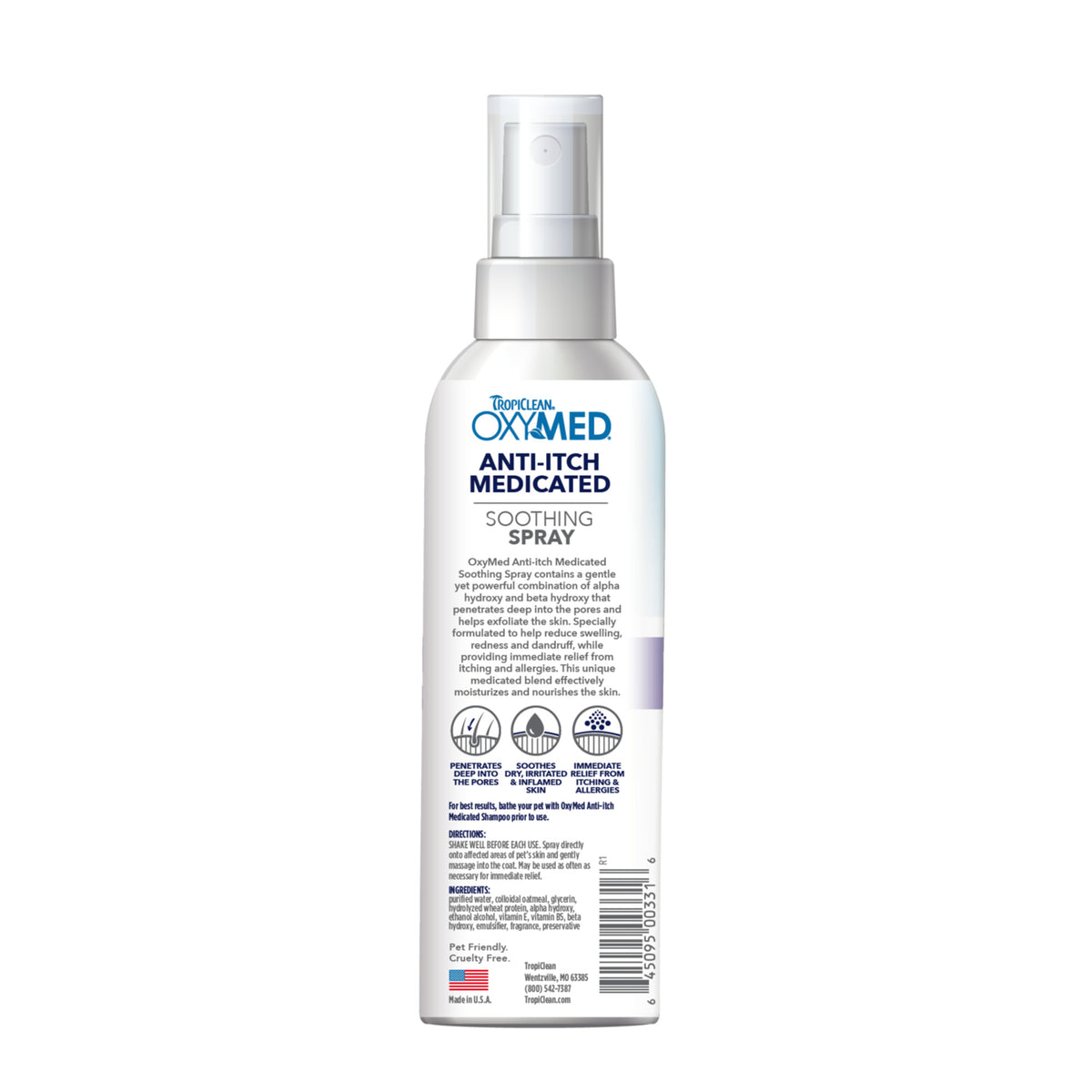 TropiClean Oxymed Спрей "Anti-Itch"