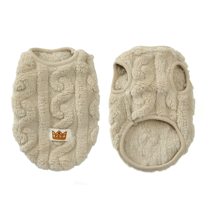 Royal Beige Плюшена блуза за куче
