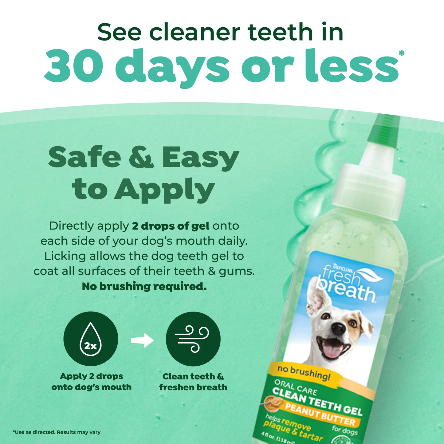 TropiClean Fresh Breath Гел против Плака и Зъбен Камък "Фъстъчено масло", 59мл