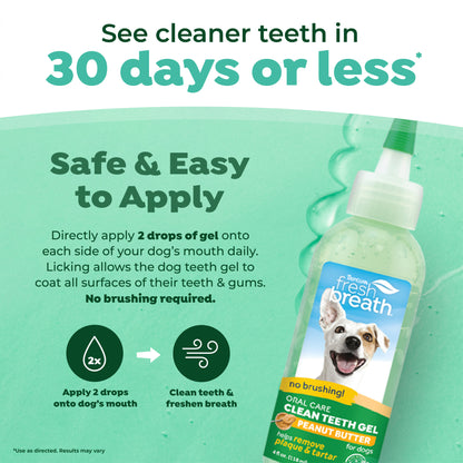 TropiClean Fresh Breath Гел против Плака и Зъбен Камък "Фъстъчено масло", 59мл