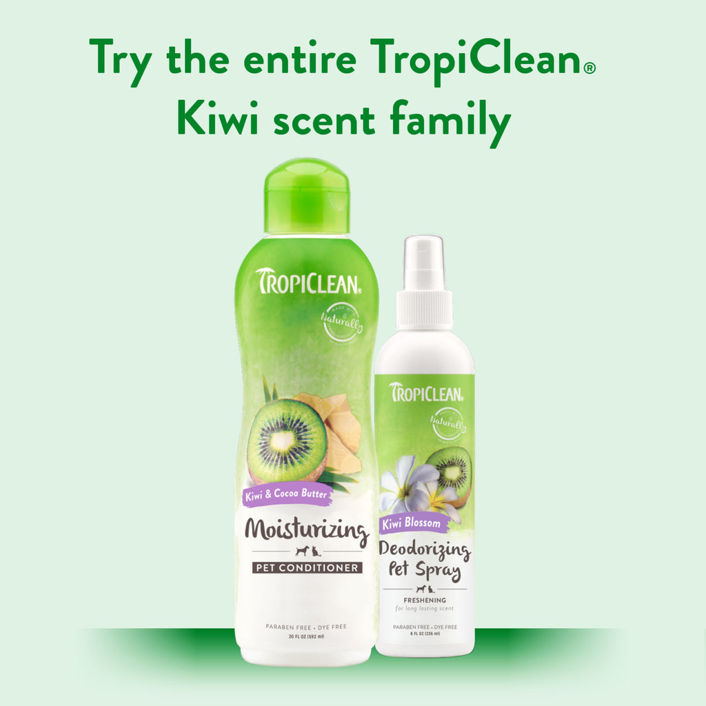 TropiClean Kiwi & Cocoa Butter Moisturising Pet Conditioner 355ml
