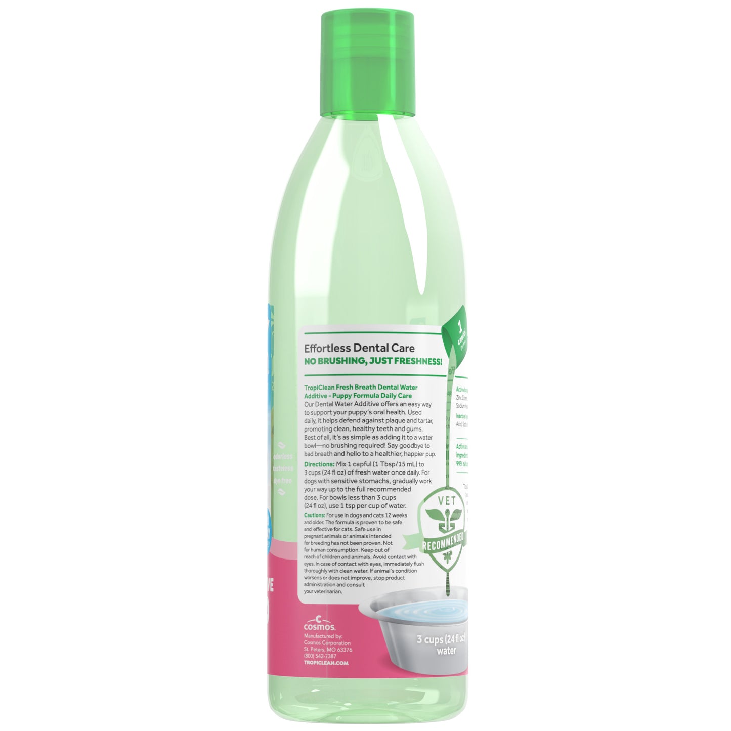 TropiClean Fresh Breath Дентална Добавка за Вода за Кученца