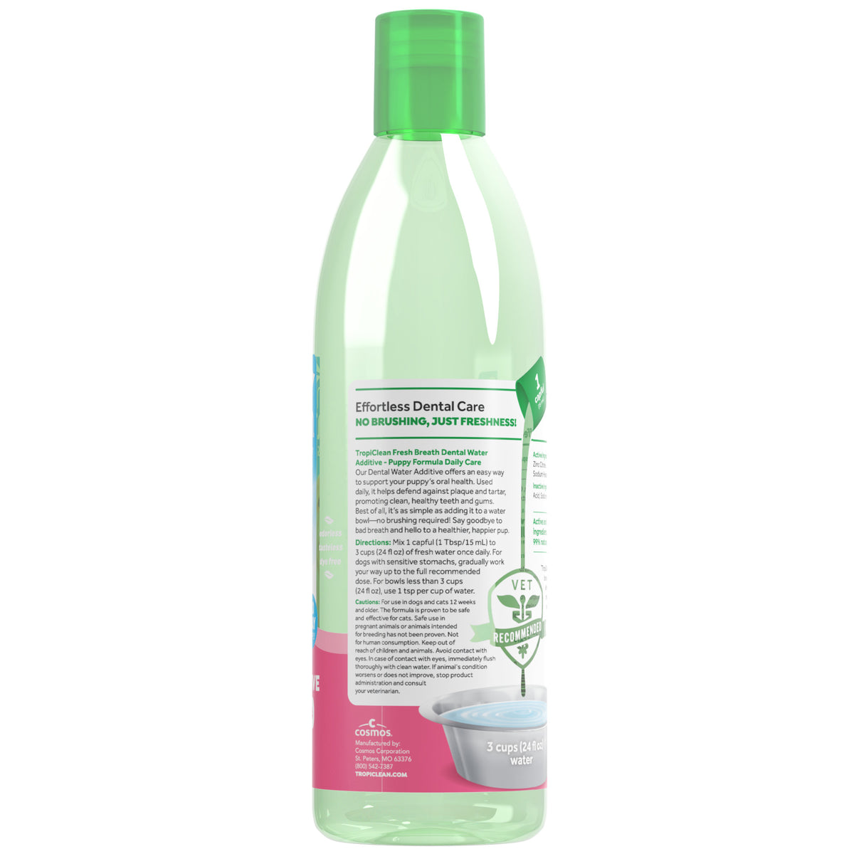 TropiClean Fresh Breath Дентална Добавка за Вода за Кученца